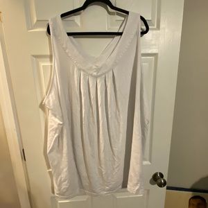 White cotton tank top